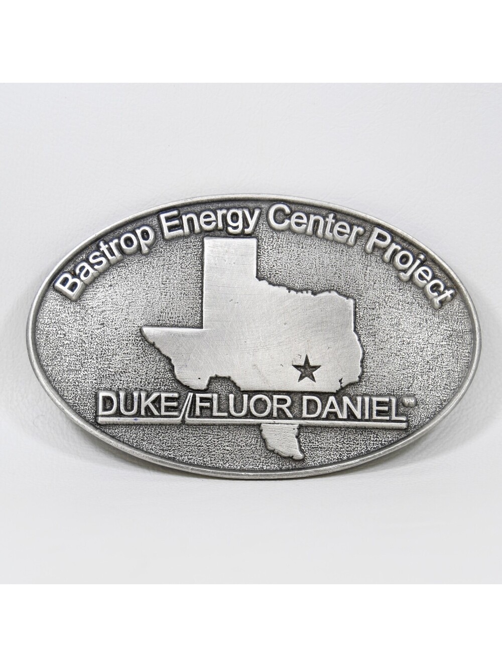 Texas Bastrop Energy Center Project Duke Fluor Daniel Metal Belt Buckle Vintage